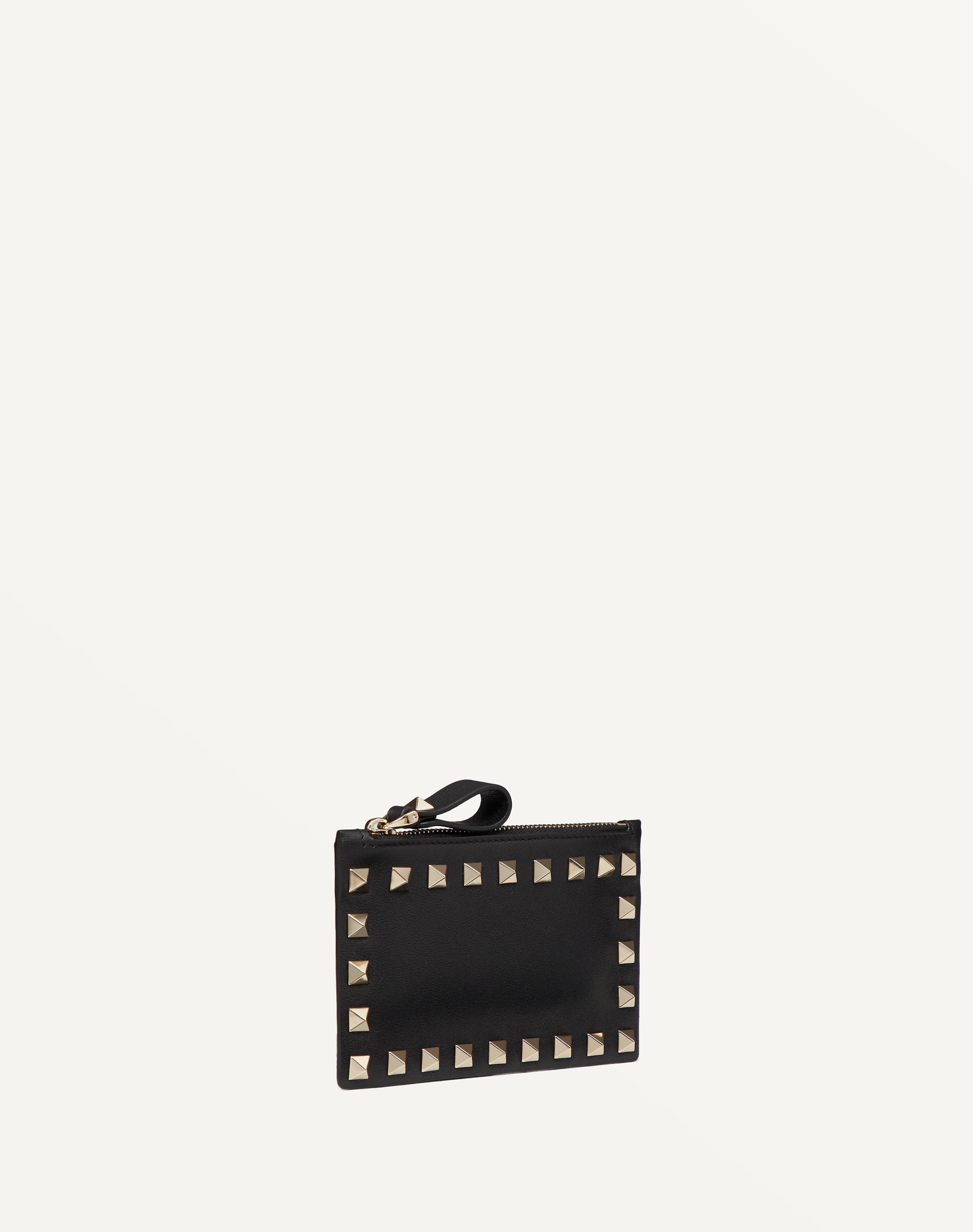 ROCKSTUD CALFSKIN CARDHOLDER WITH ZIPPER - 4