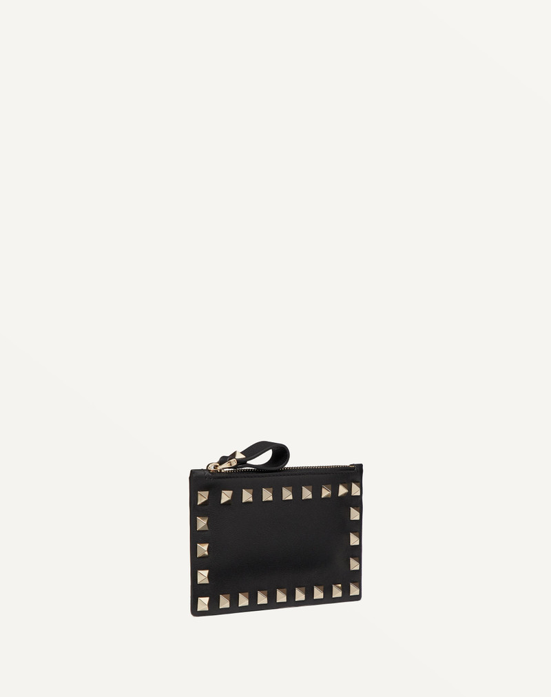 ROCKSTUD CALFSKIN CARDHOLDER WITH ZIPPER 4