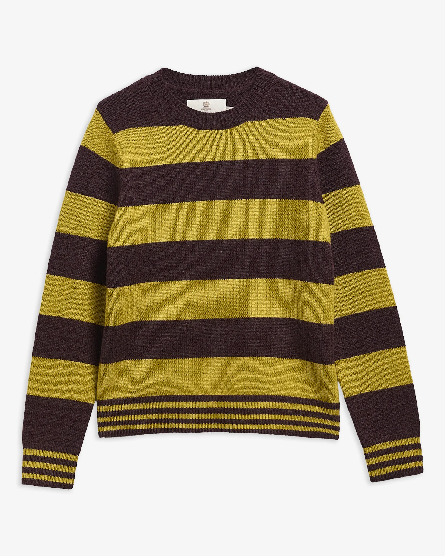 Woodhouse Striped Cashmere-Blend Crew Neck Jumper - 1