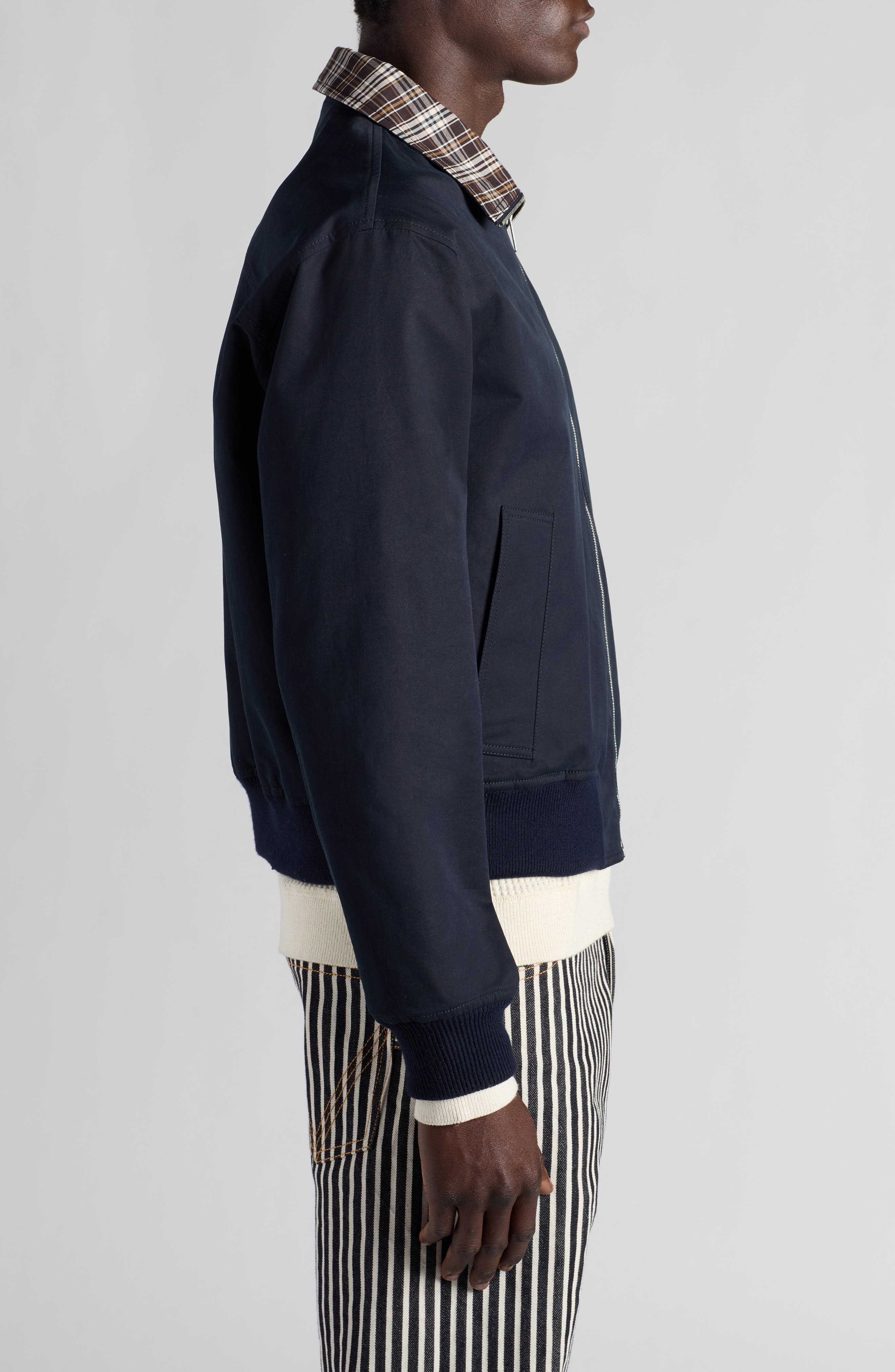 Bottega Veneta Reversible Compact Cotton Jacket in 4246 Fondant/Dove/Mint at Nordstrom - 5
