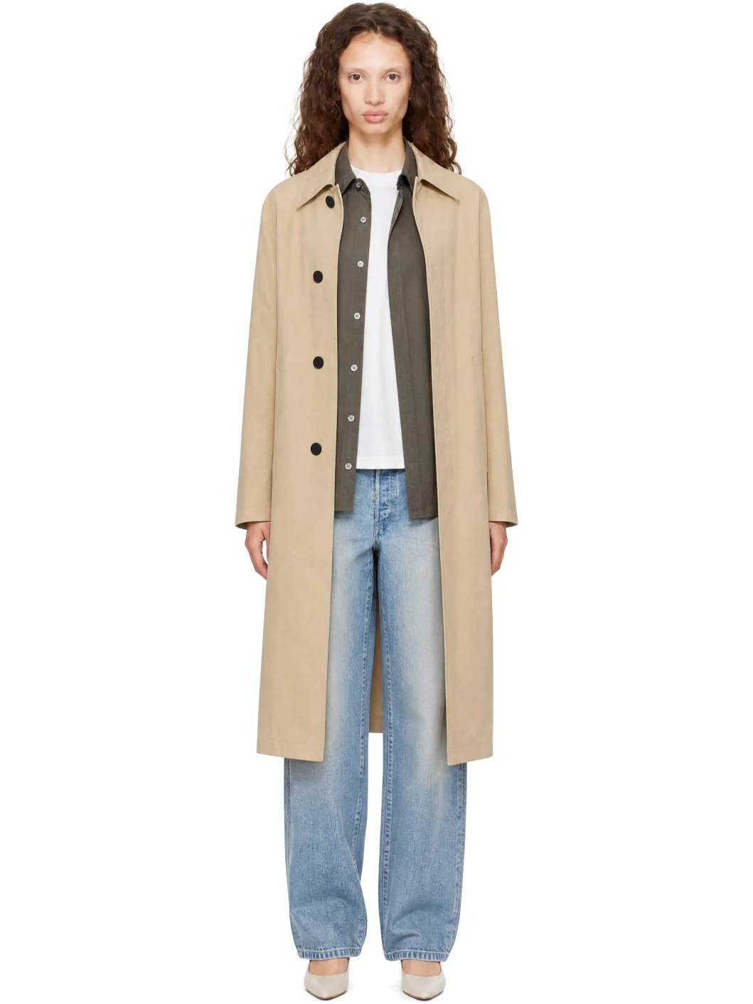 Beige Refined Mac Coat - 1