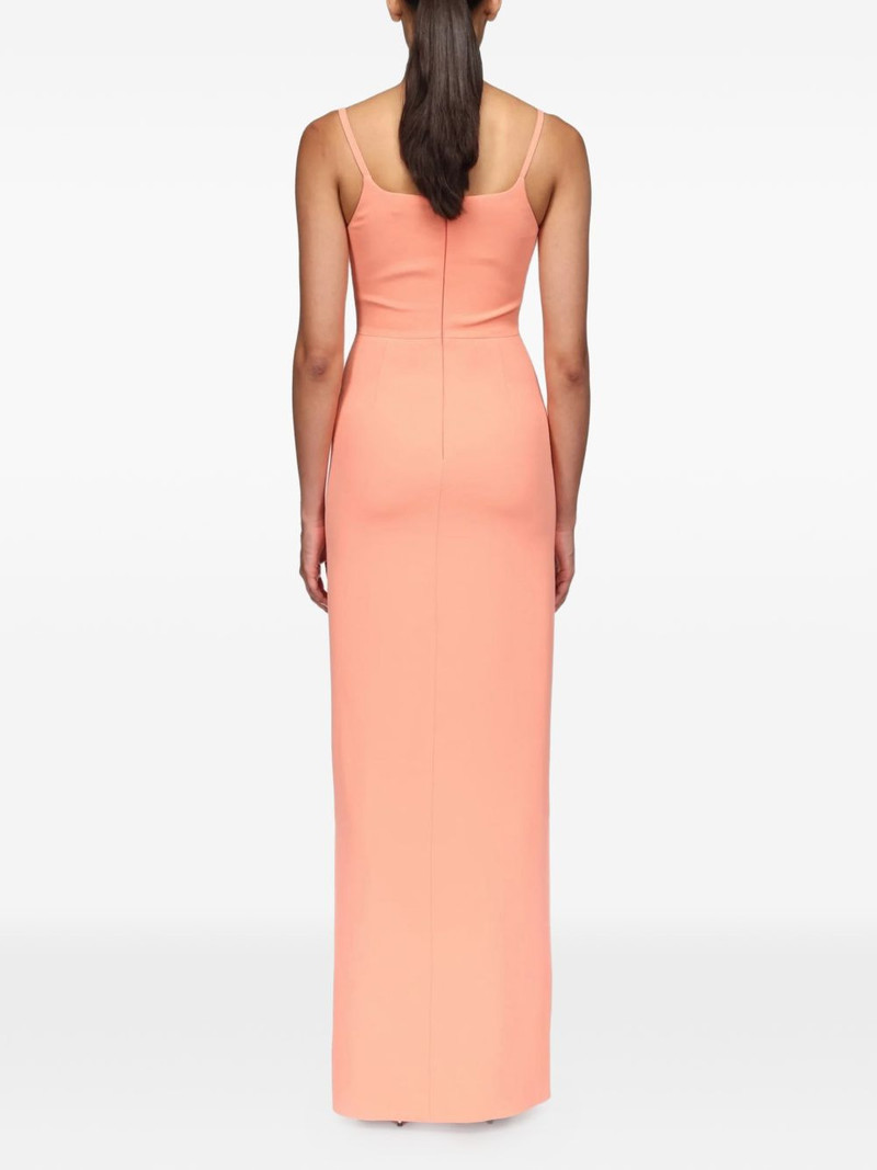 floral-appliqué slit maxi dress 5