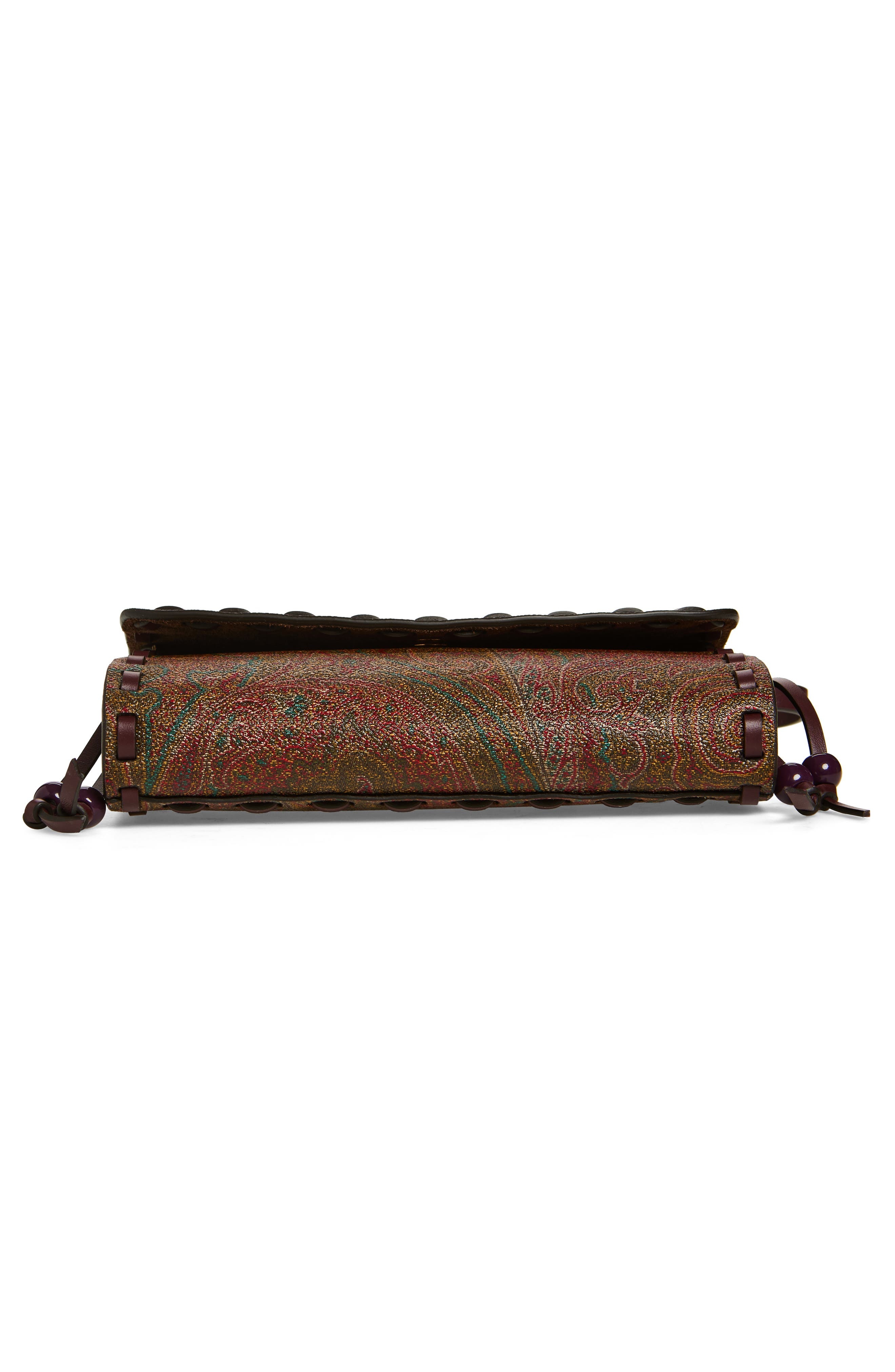 Etro Vulcano Arnica Coated Crossbody Bag in Vino at Nordstrom - 6