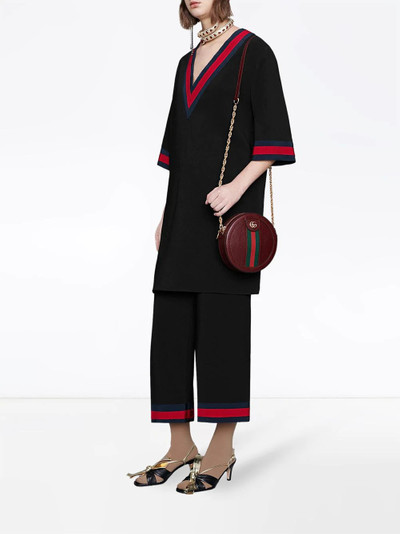 GUCCI grosgrain-trimmed striped dress outlook