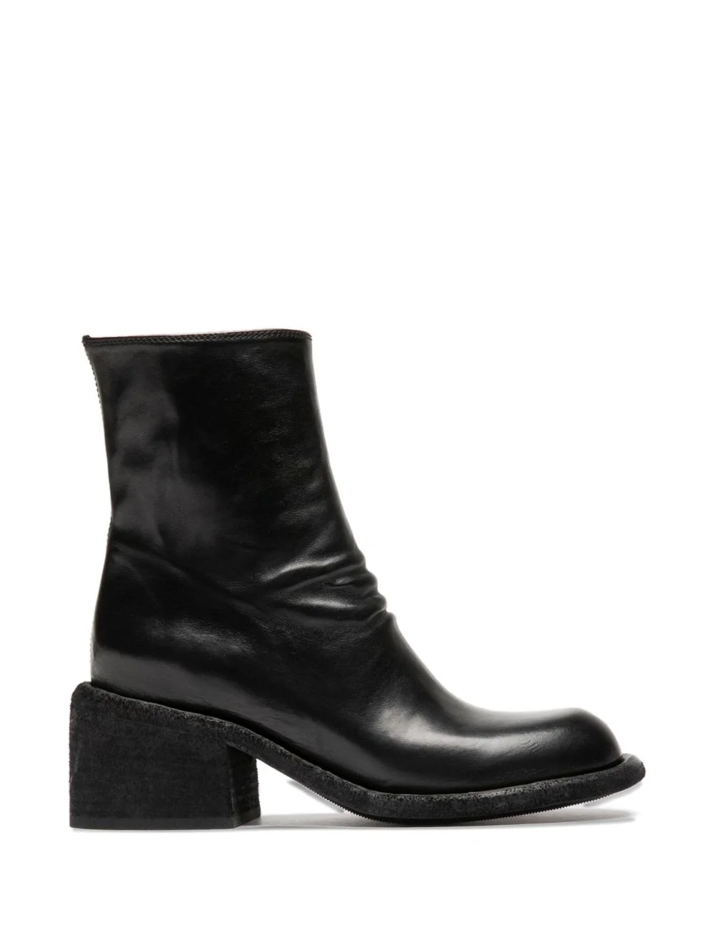 zip leather boots - 1