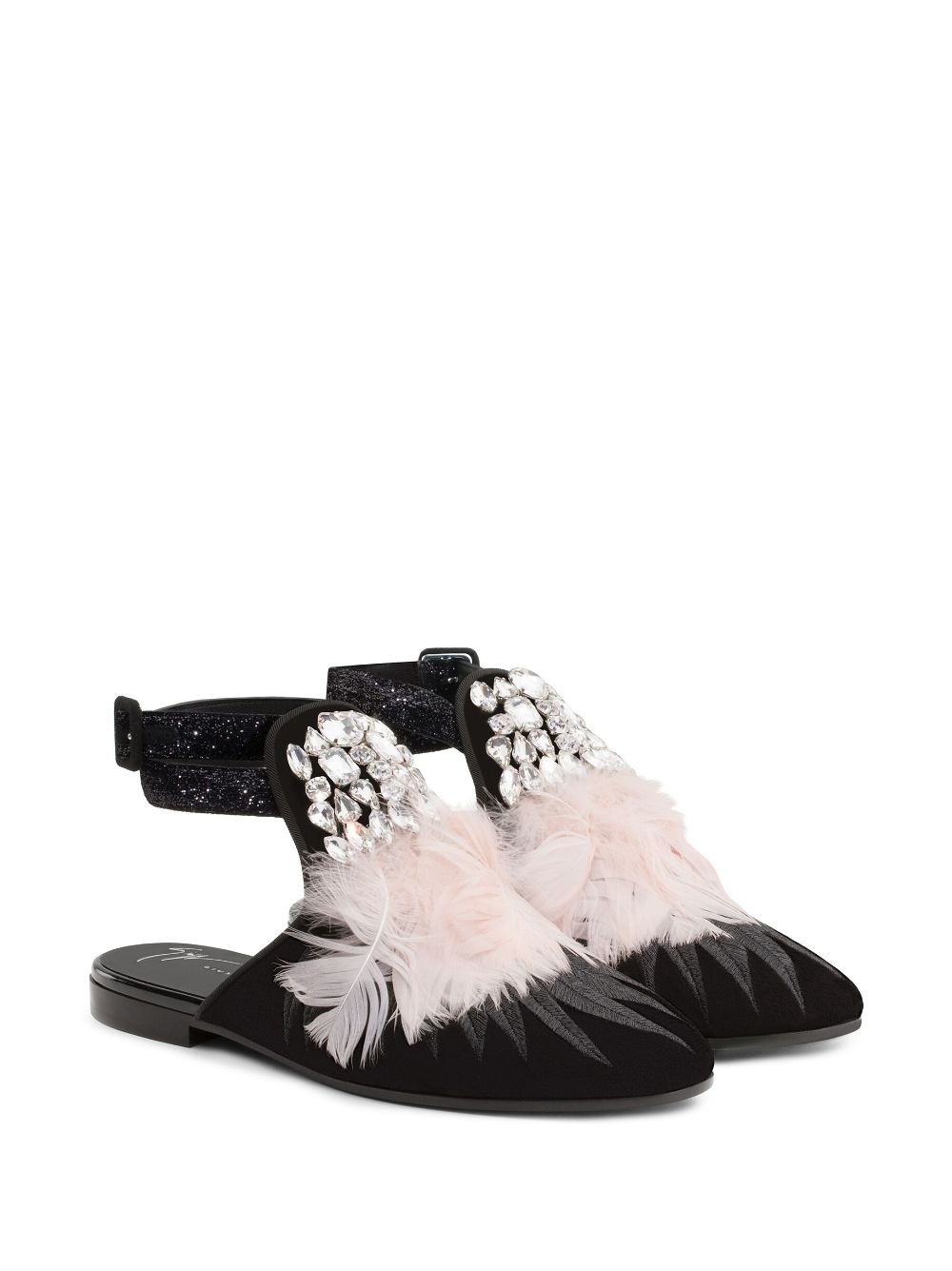 Gioia crystal-embellished flat sandals - 2