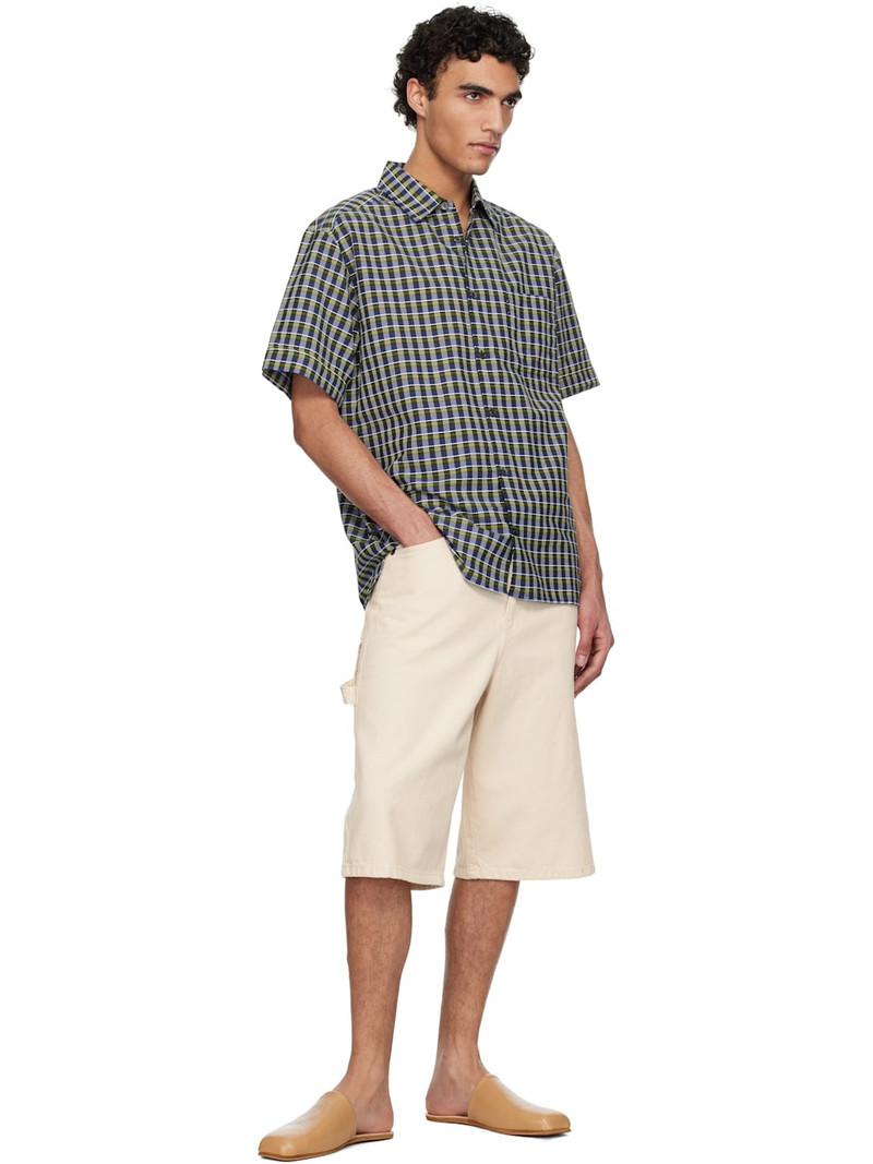 A.P.C. A. P.C. Green & Navy Ross Short-Sleeve Shirt outlook