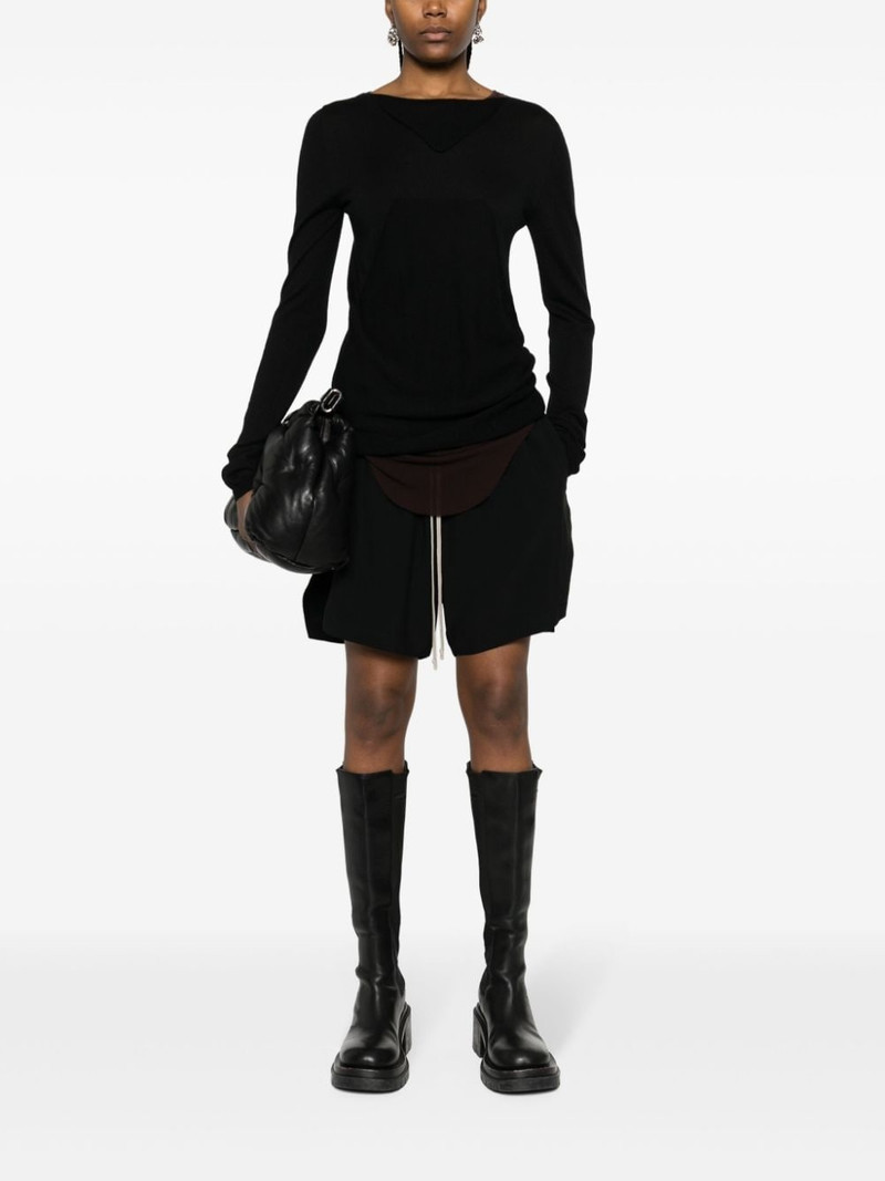 Rick Owens drawstring-waist side-slit shorts outlook