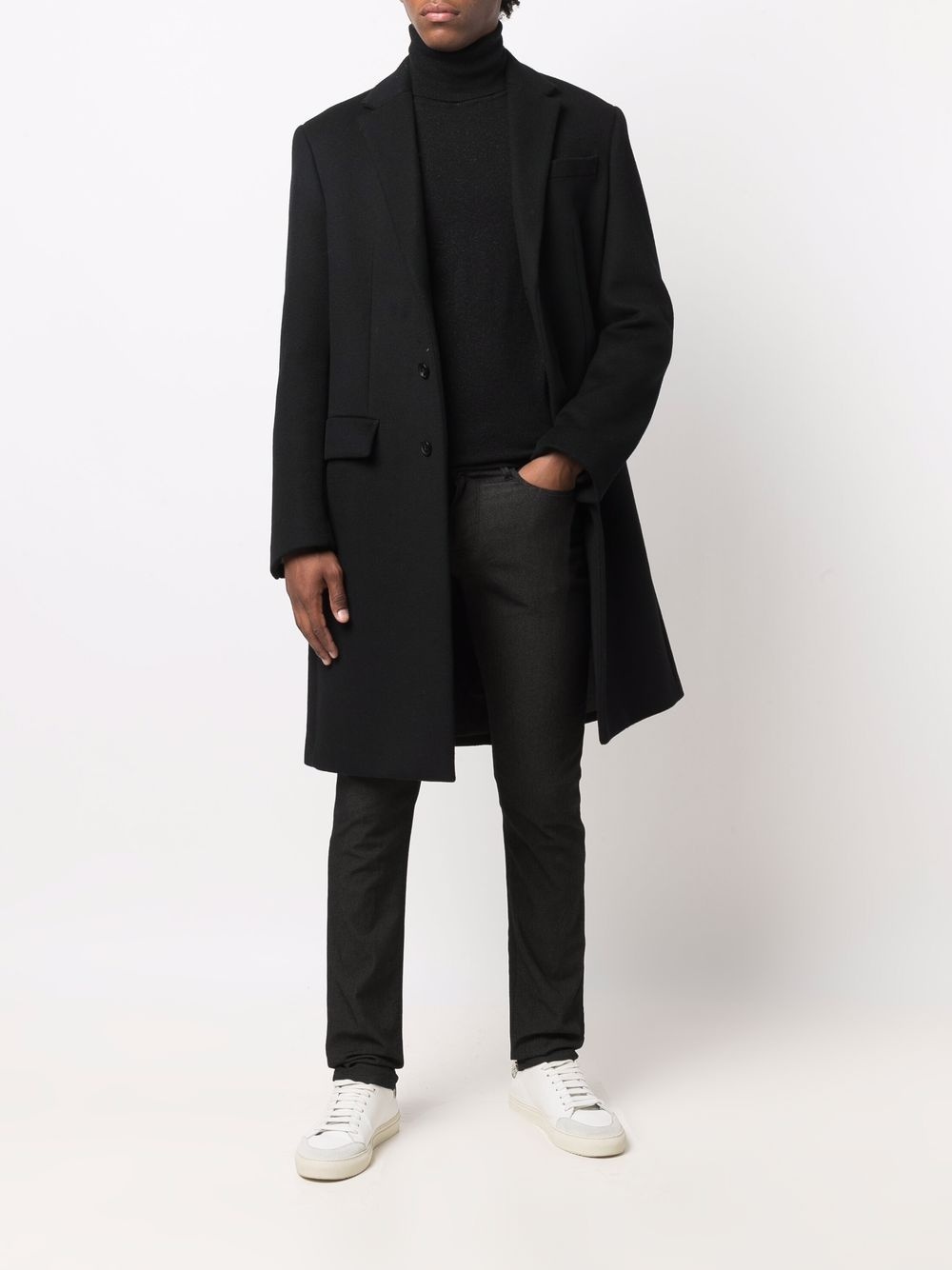 logo-plaque slim-cut trousers - 2