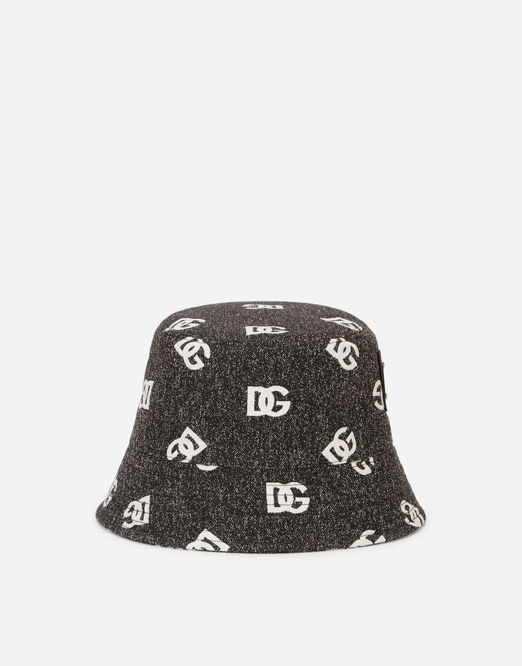 Cotton jacquard bucket hat with DG logo - 1