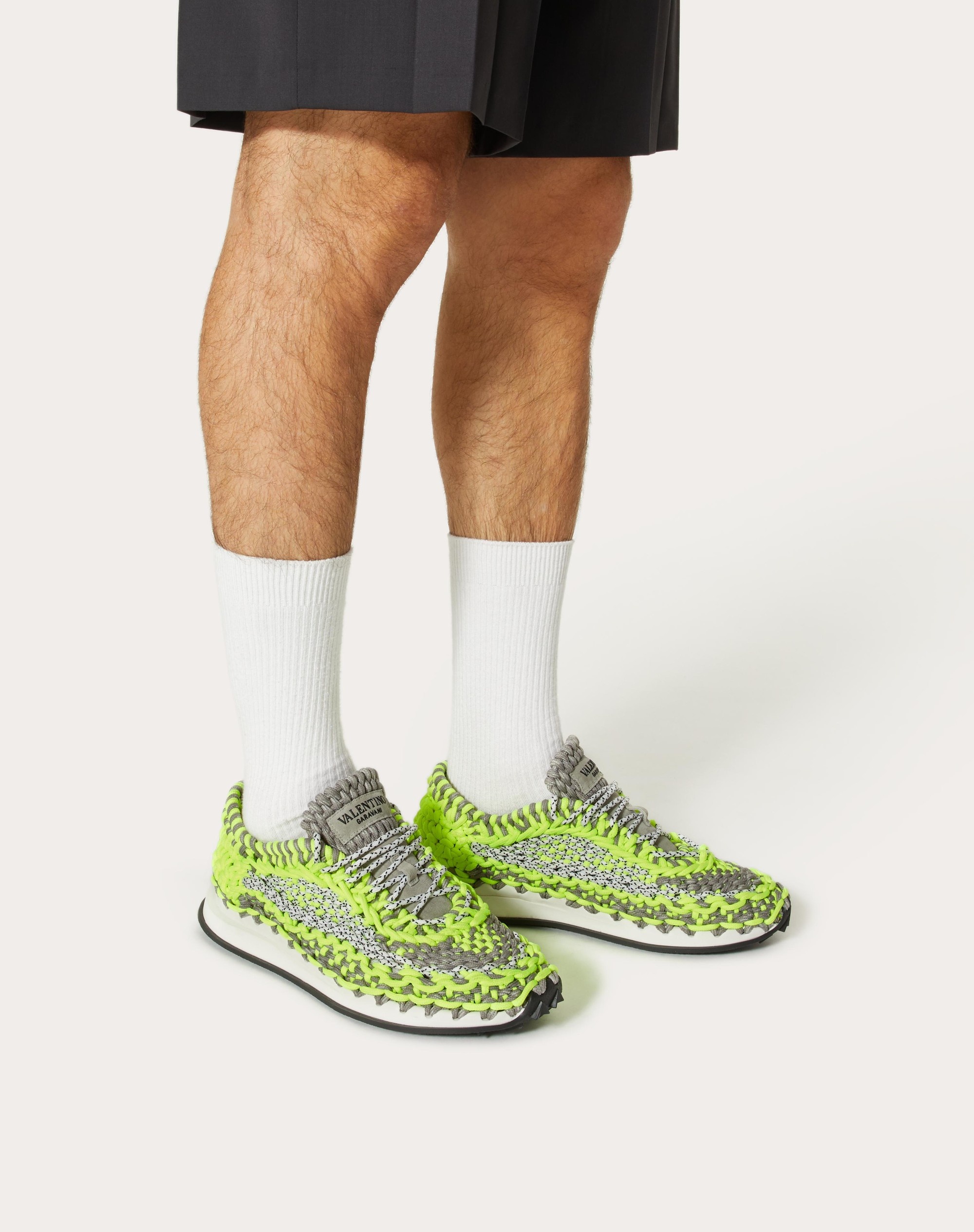 Valentino VALENTINO GARAVANI CROCHET SNEAKER IN FABRIC