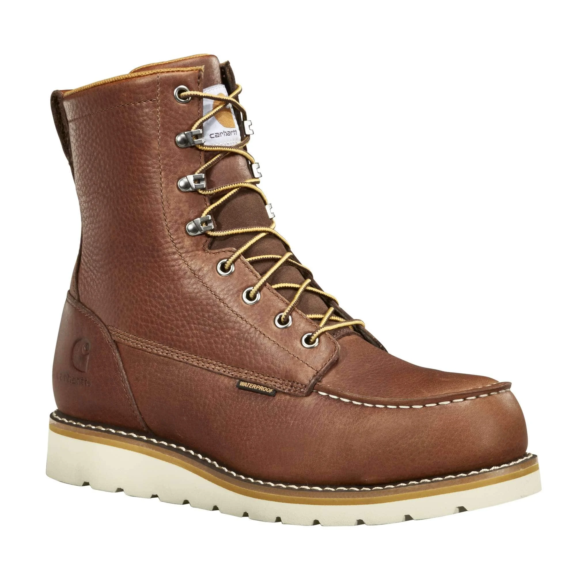 Waterproof 8" Moc Steel Toe Wedge Work Boot - 1
