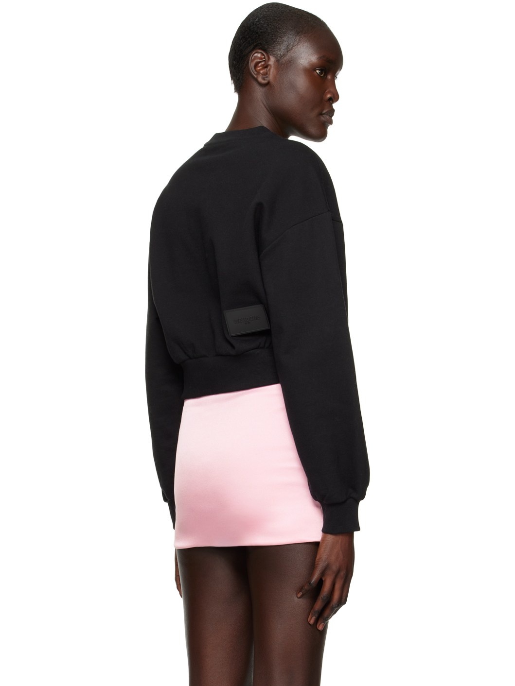 Black Cropped Sweatshirt - 3