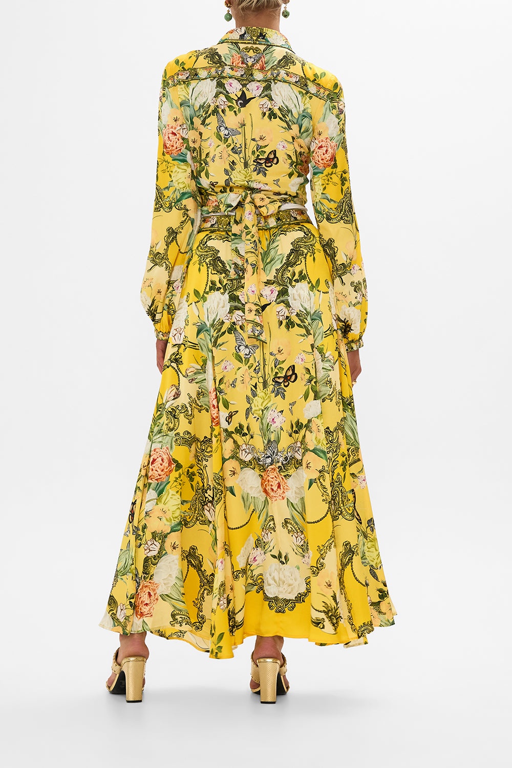 PANELLED FLARED LONG SKIRT - 10