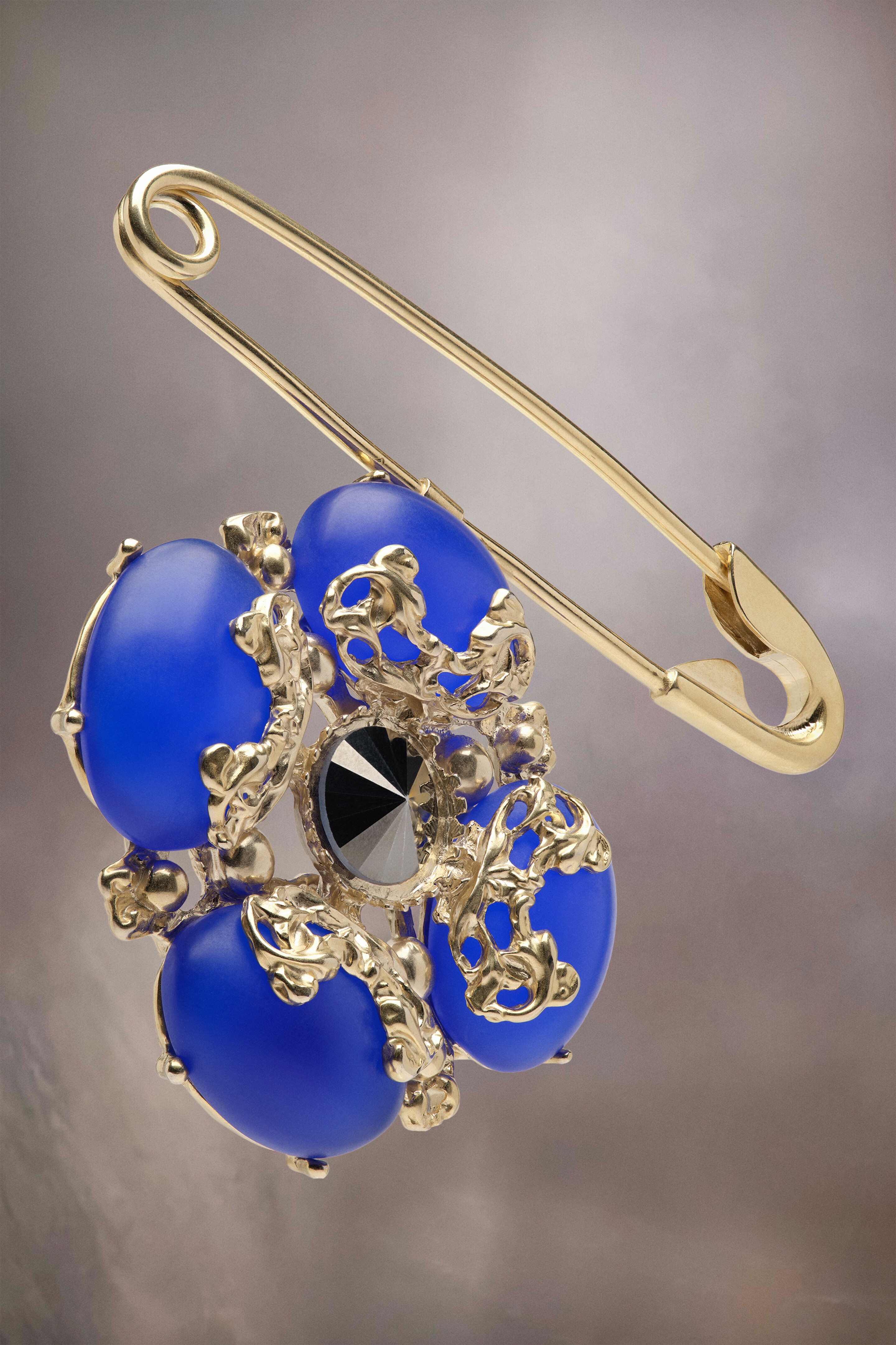 Safety pin brooch - 2