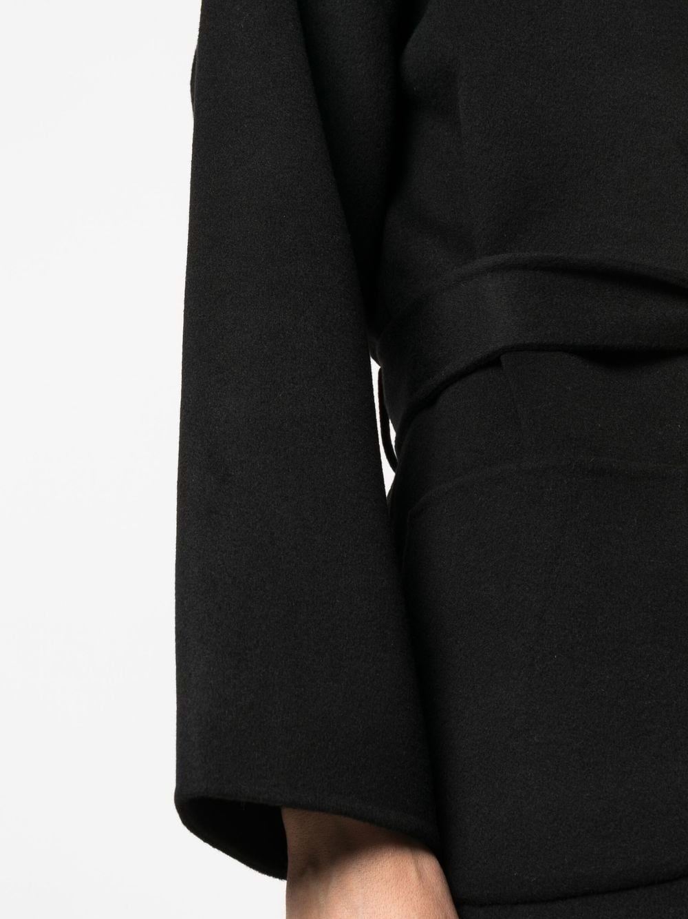 belted double-breasted coat - 5