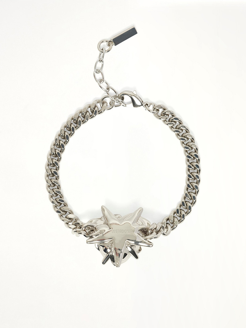 We11done Small Spiky Rose Bracelet in Silver outlook