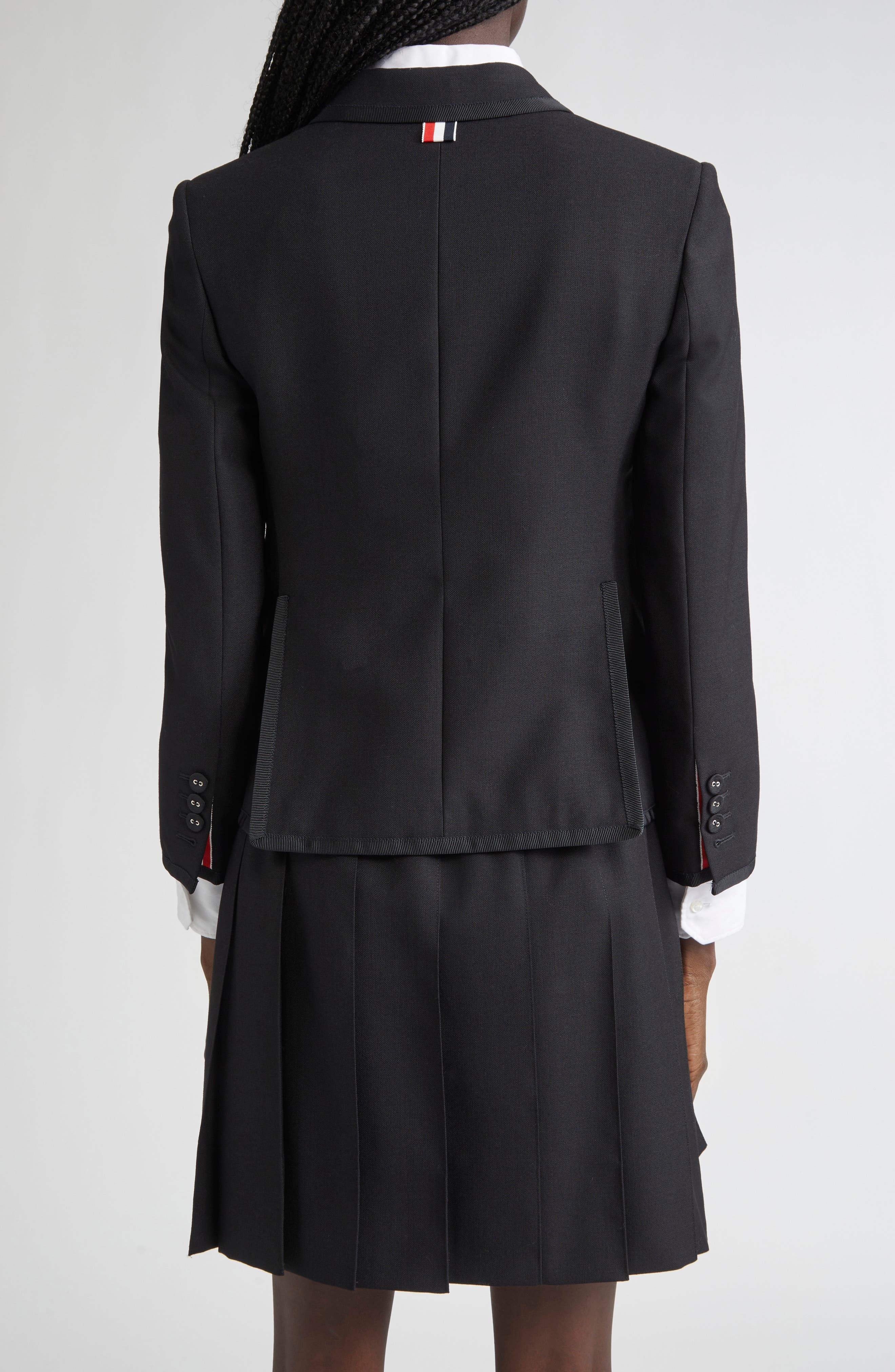 Thom Browne High Armhole Wool Fresco Sport Coat in Black at Nordstrom - 3