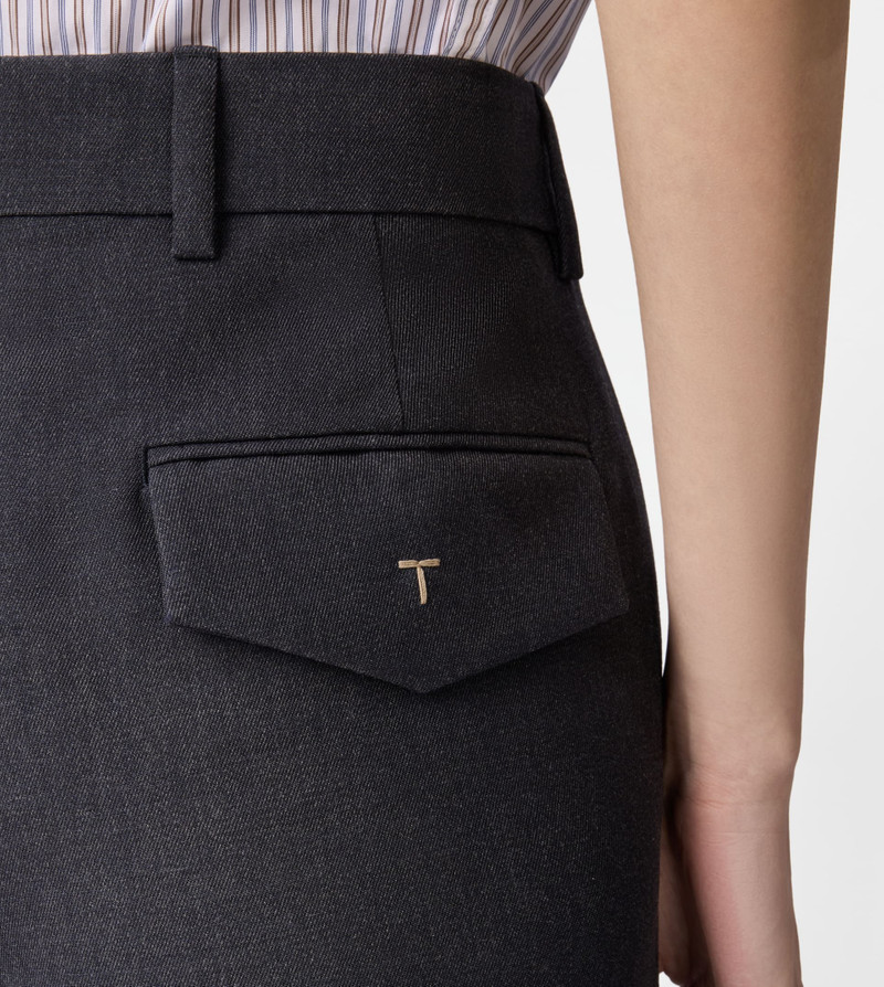 PANTS IN WOOL GABARDINE - BLUE 6