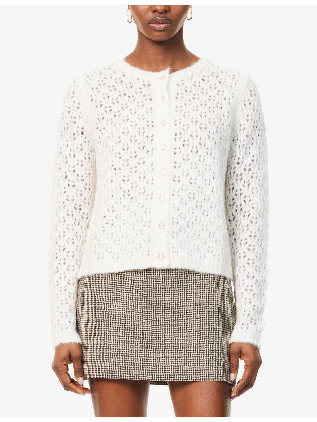 Clara Crochet Alpaca Wool-Blend Cardigan - 3