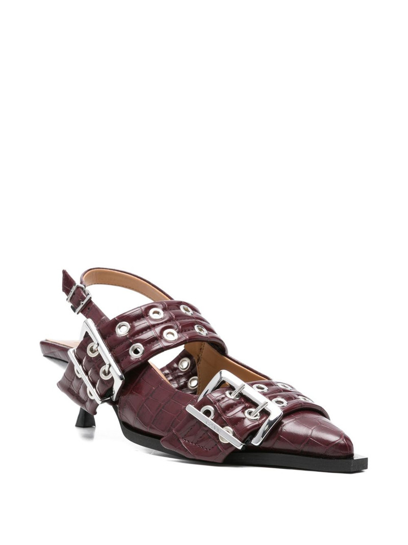 GANNI buckle-eyelet pumps outlook