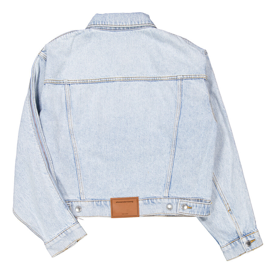 T by Alexander Wang Zipped Sleeve Trucker Cotton Jacket - 7