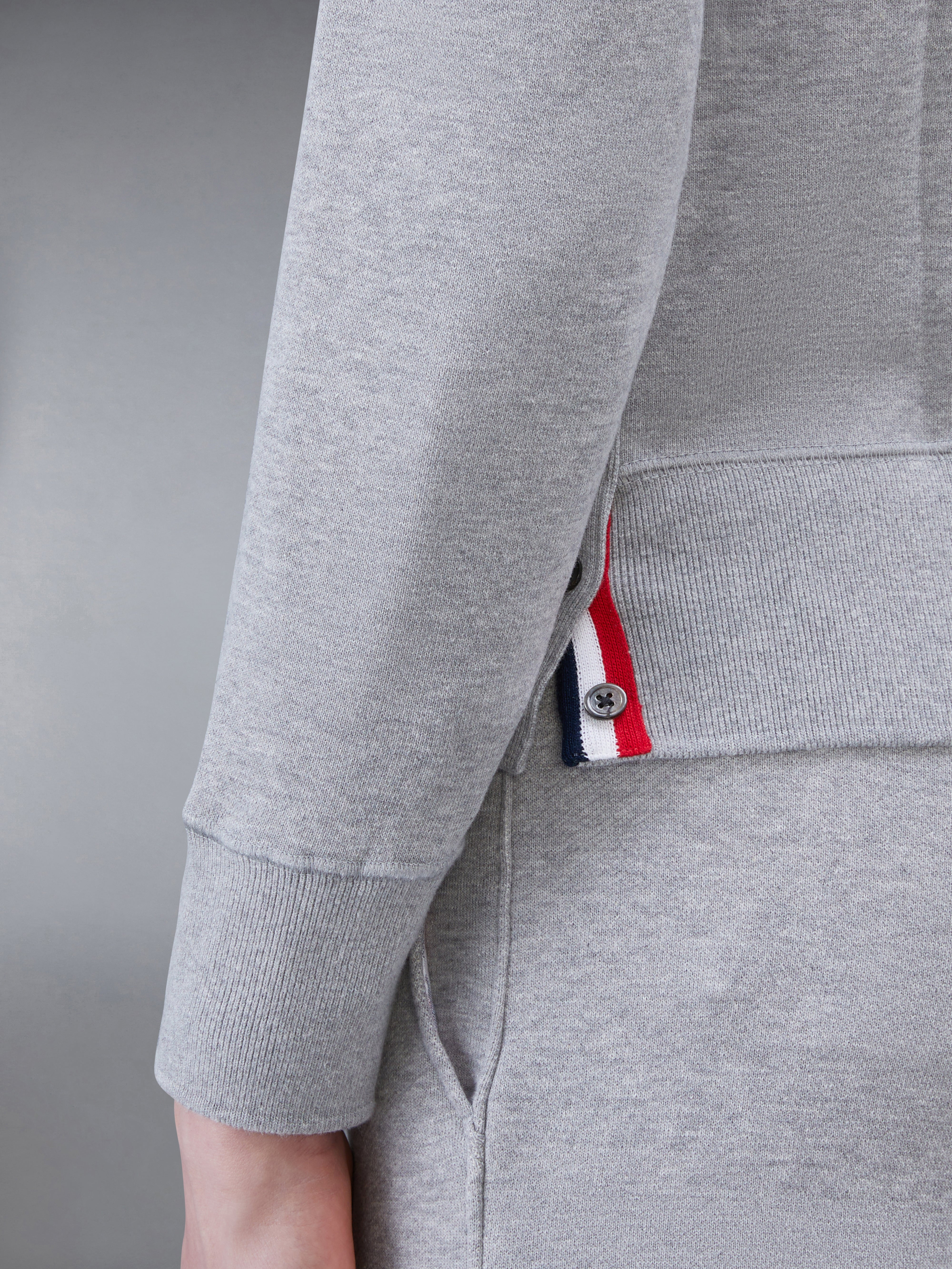 Light Grey Loopback Jersey Knit 4-bar Crew Neck Sweatshirt - 6