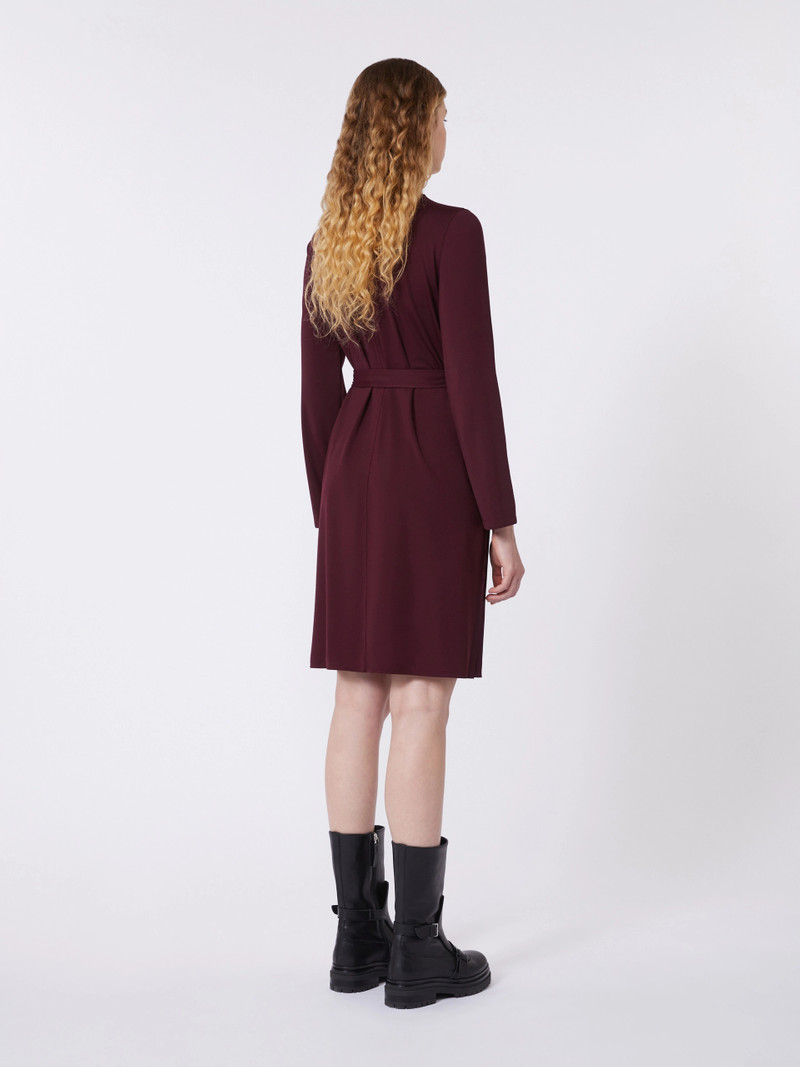 TALAMO Milano-knit jersey dress - BORDEAUX 4