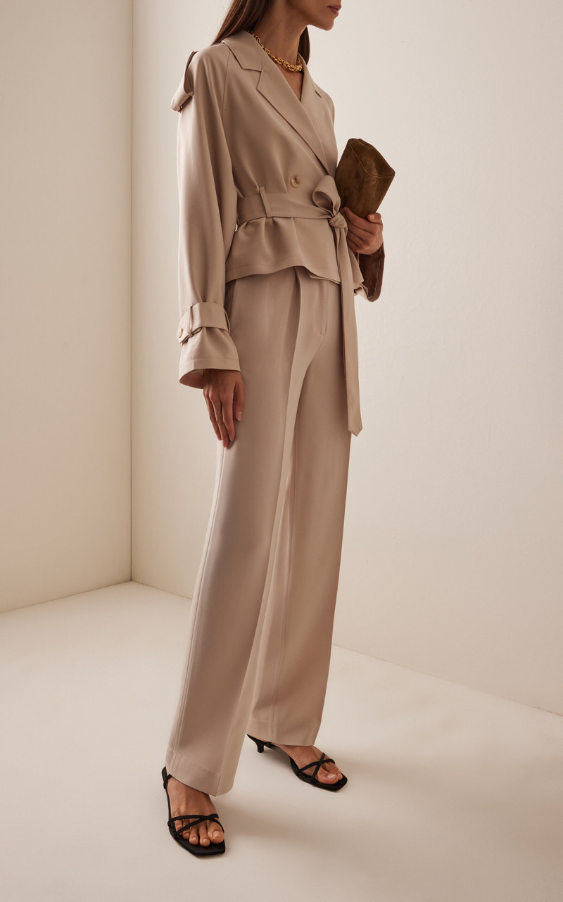 AYA MUSE Soli Pleated Trousers ivory outlook