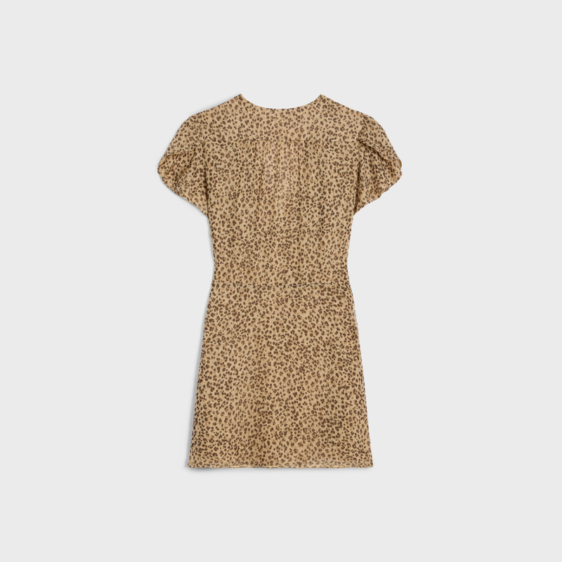CELINE mini babydoll dress in silk muslin outlook