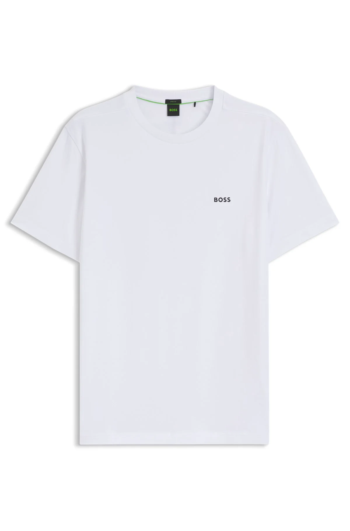 STRETCH-COTTON REGULAR-FIT T-SHIRT WITH CONTRAST LOGO - 1
