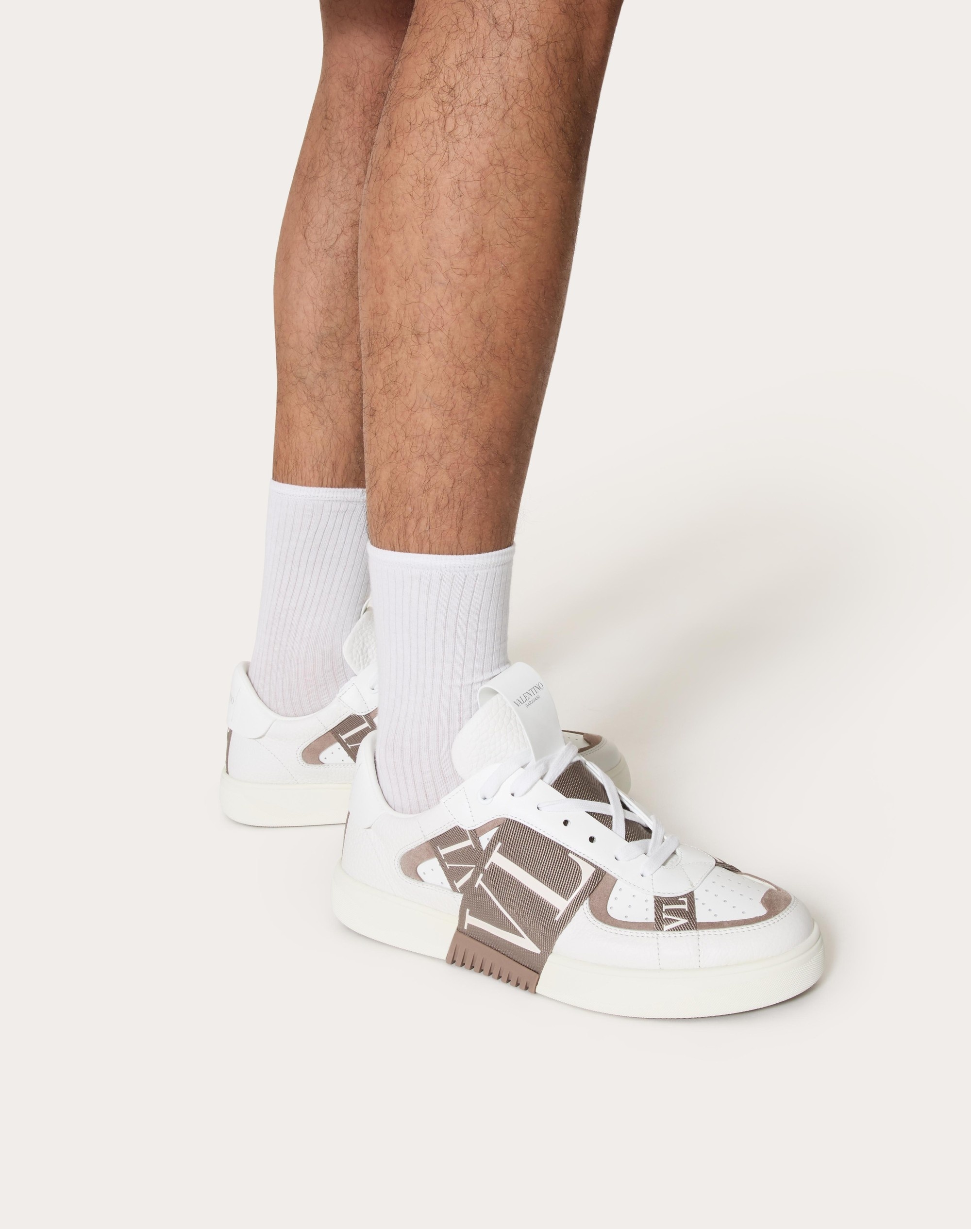 VL7N LOW-TOP CALFSKIN SNEAKER WITH BANDS - 6