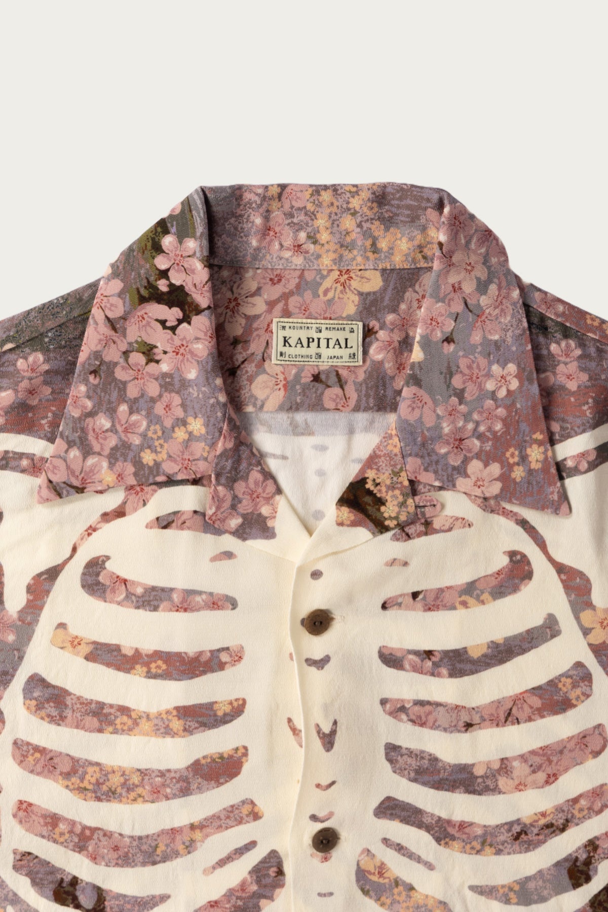 Rayon SAKURA-BONE Aloha Shirt - Grey - 2