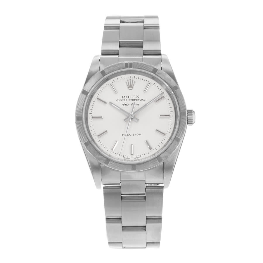 Pre-owned Rolex Air King Automatic Chronometer Silver Dial Men's Watch 14010 SSO - 2