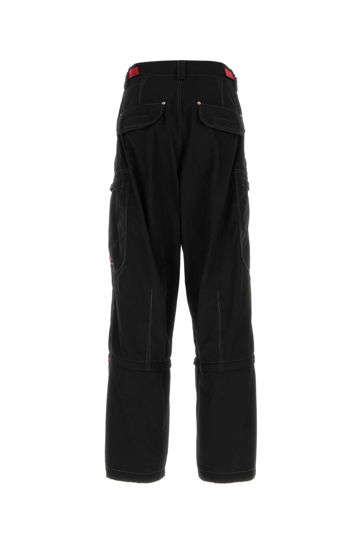 Balenciaga Men Black Cotton Cargo Pant - 2