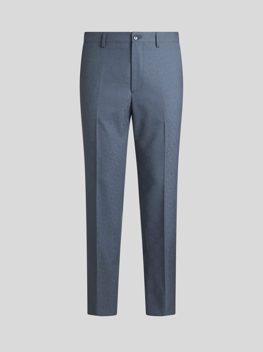 WOOL JACQUARD TROUSERS - 1