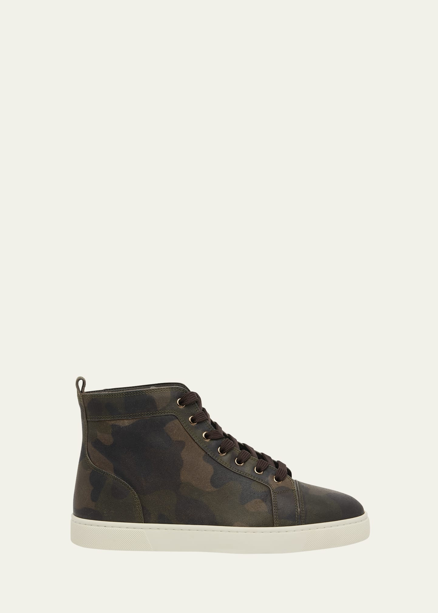Men's Louis Camouflage Leather High-Top Sneakers - 1