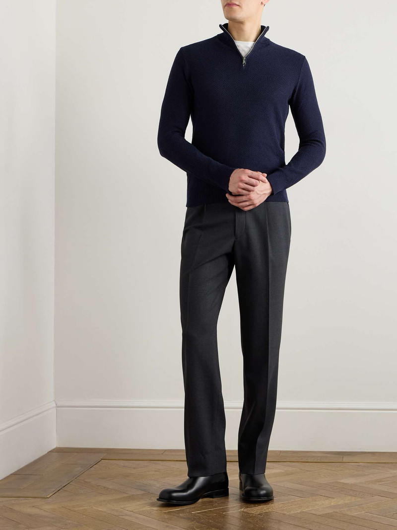 Ralph Lauren Silk and Cotton-Blend Half-Zip Sweater outlook