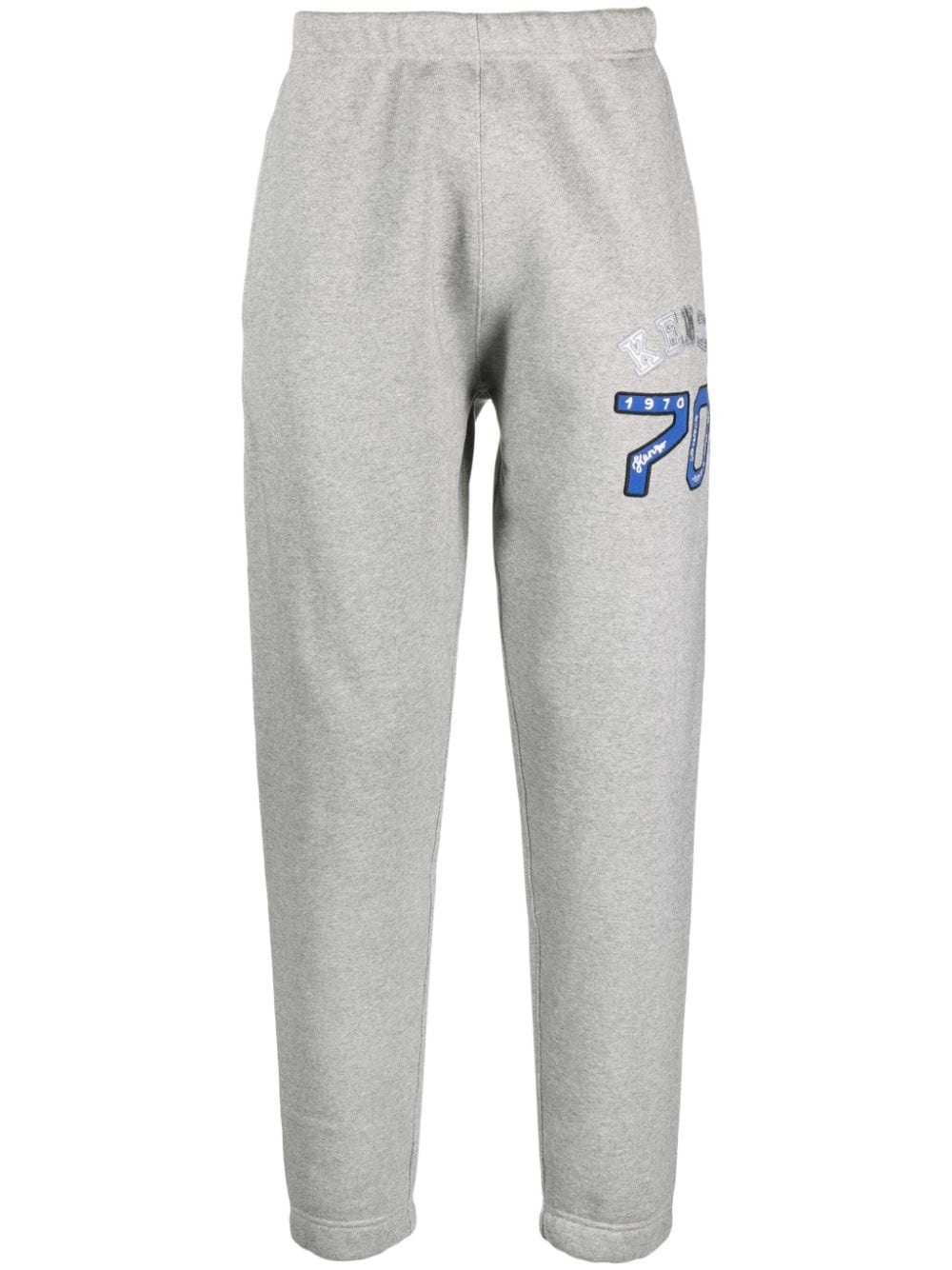 logo-appliqué cotton track pants - 1