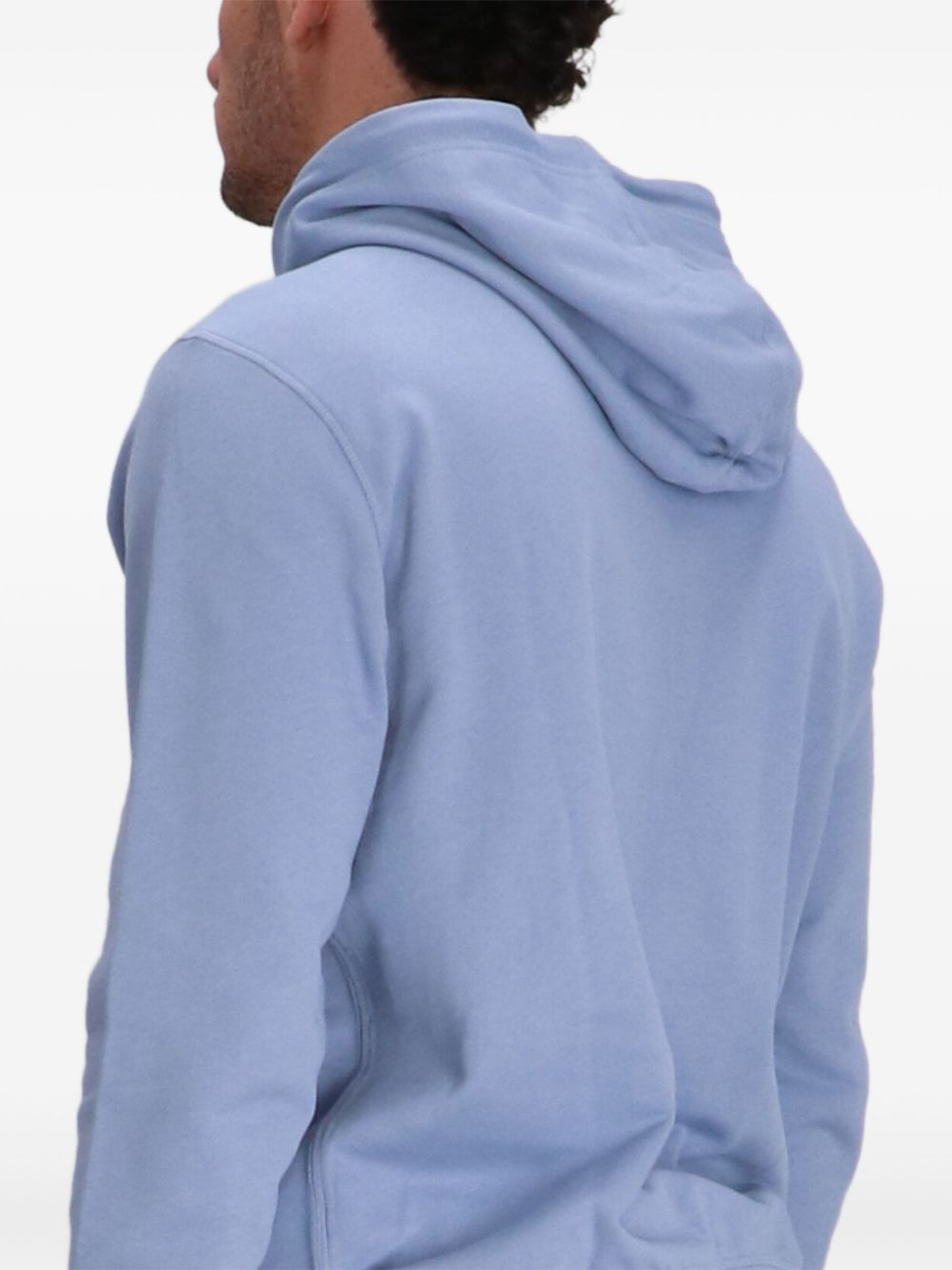logo-patch cotton hoodie - 4