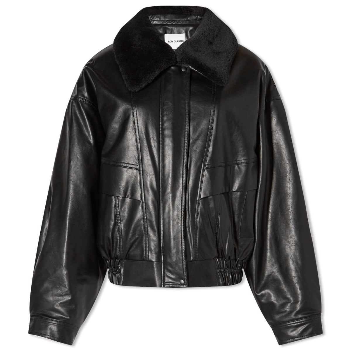 Low Classic Faux Leather Short Jacket - 1