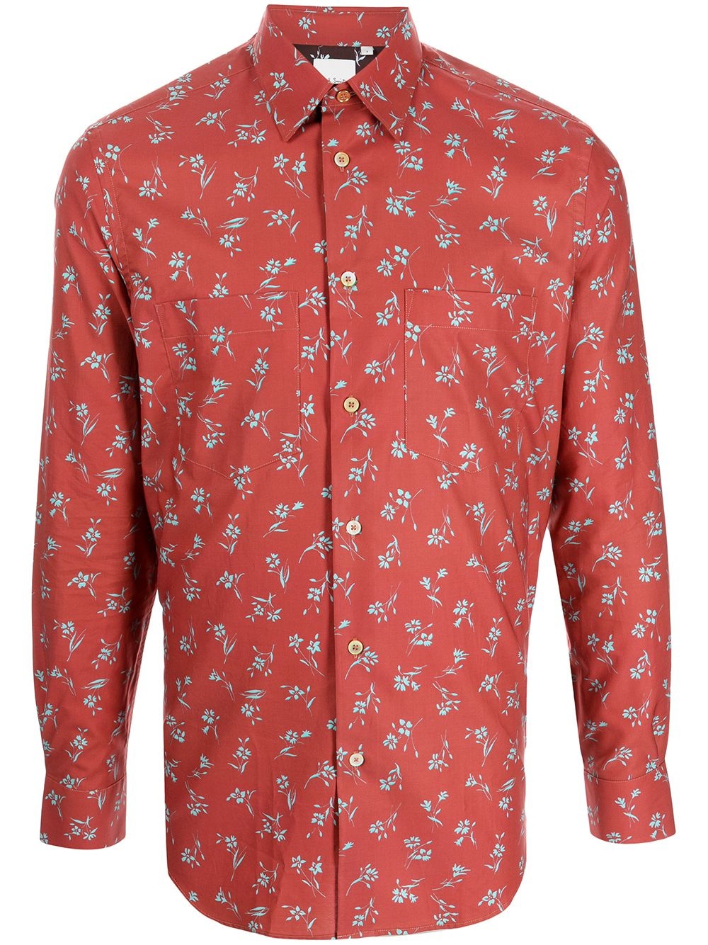 floral-print buttoned-up shirt - 1