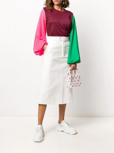 Comme Des Garçons colour-block balloon sleeved blouse  outlook