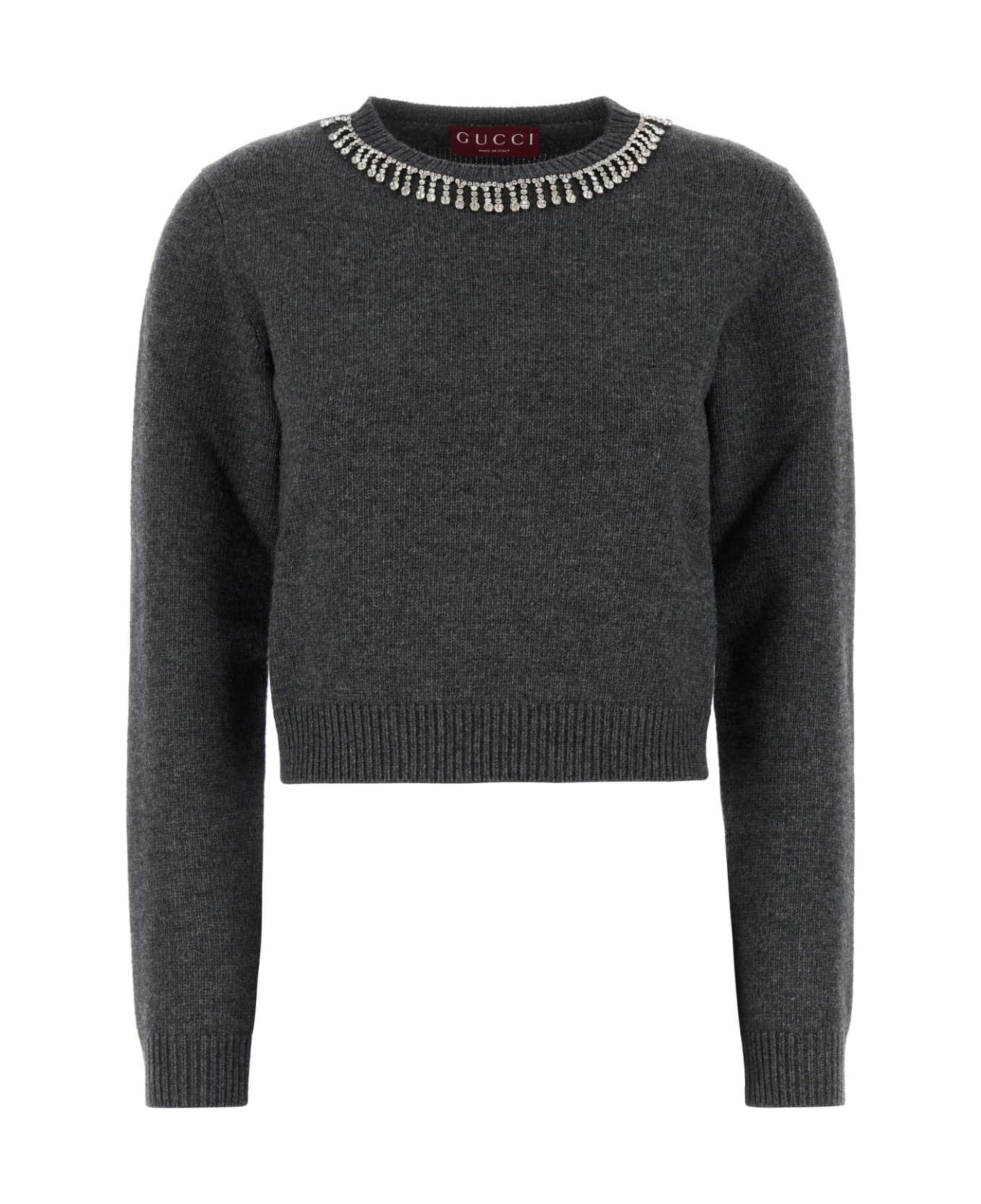 Charcoal Wool Blend Sweater - 1