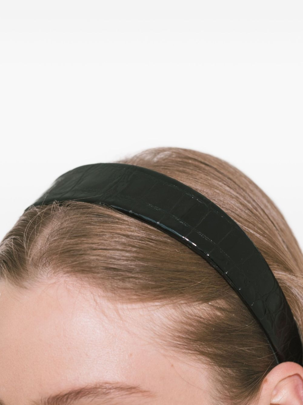 croc-embossed headband - 4