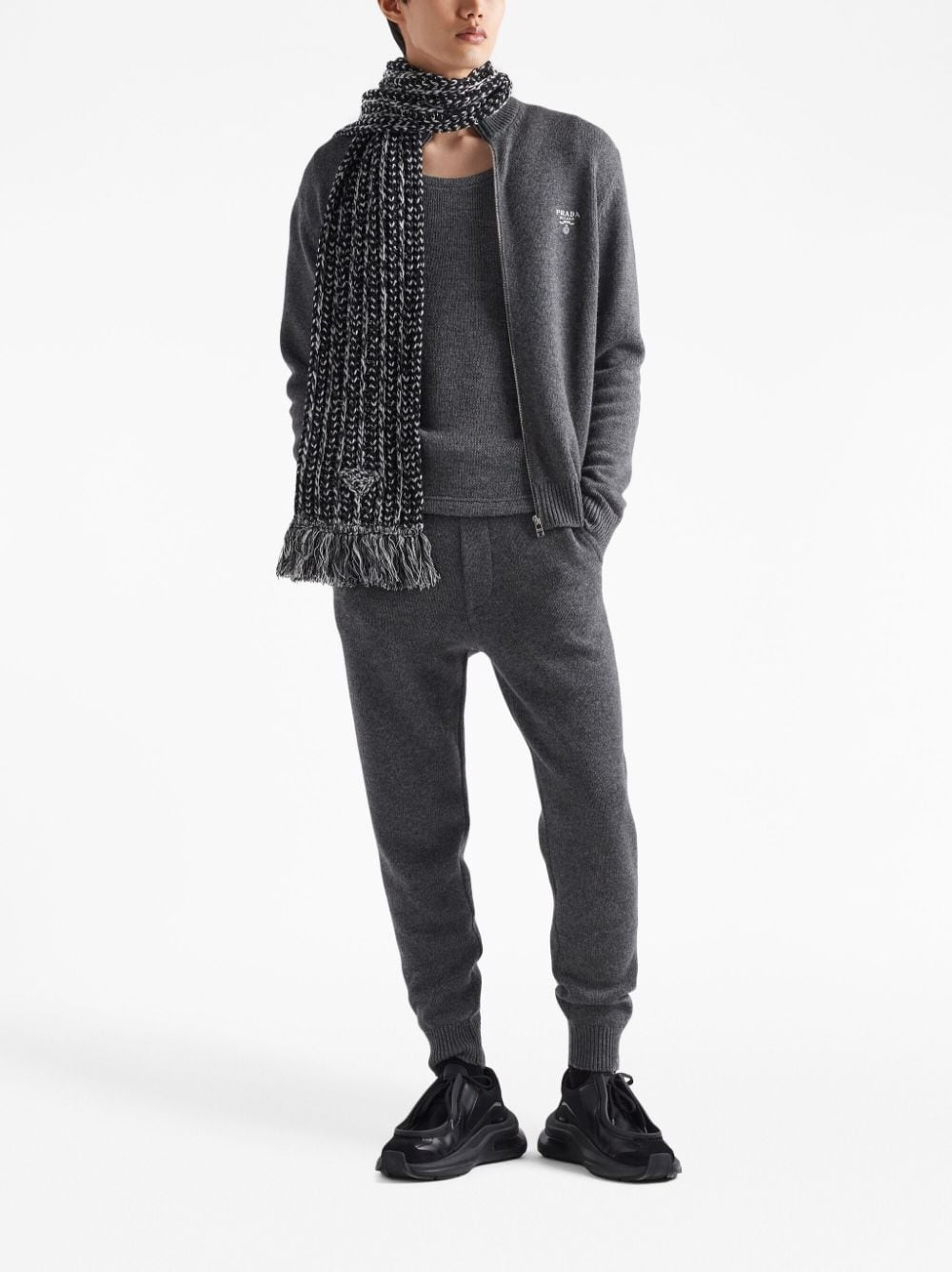 logo-embroidered cashmere sweatshirt - 2