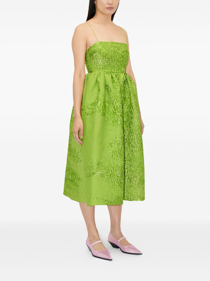 STINE GOYA strap jacquard volume dress outlook