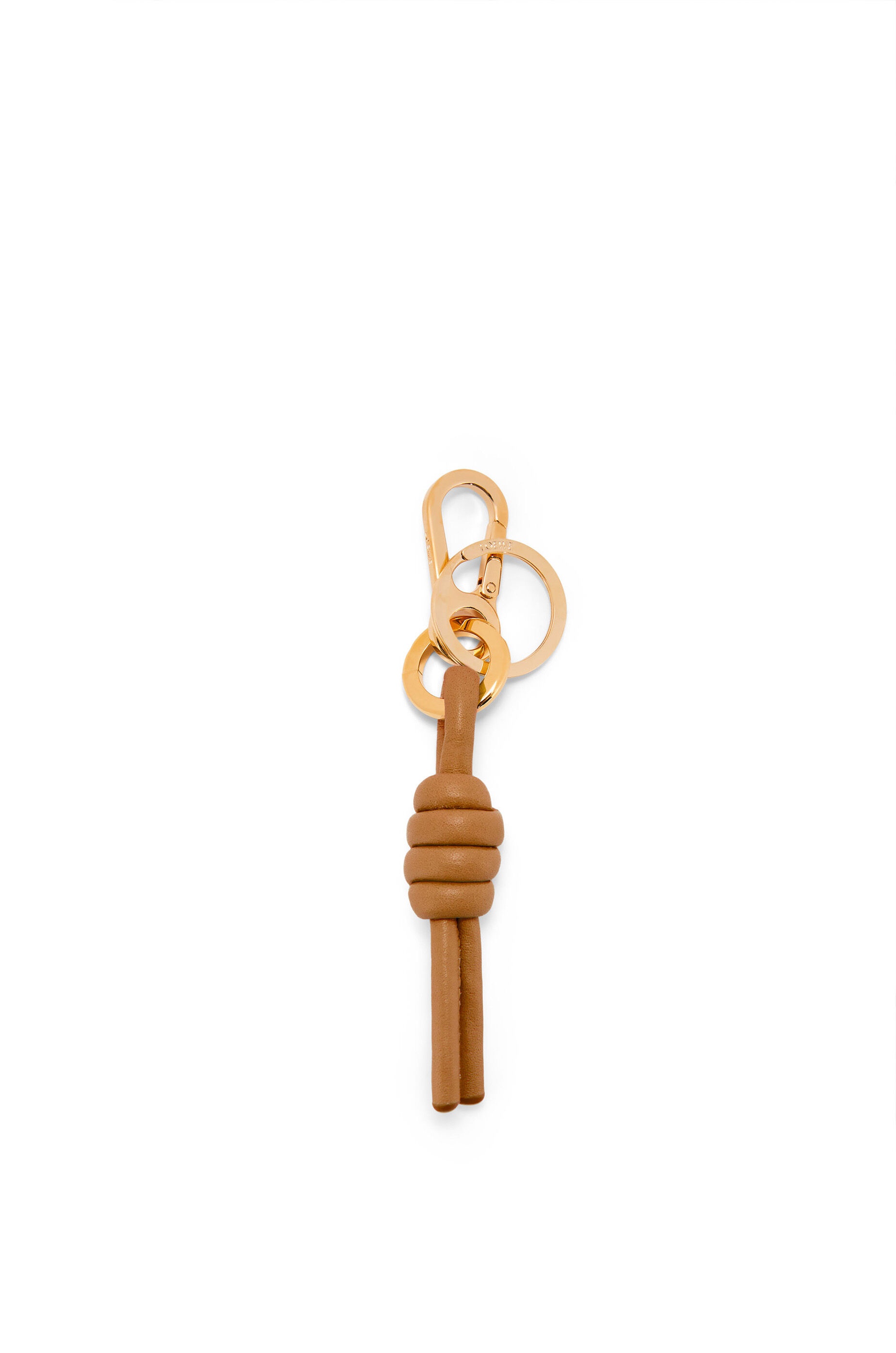Knot charm in classic calfskin and brass 2