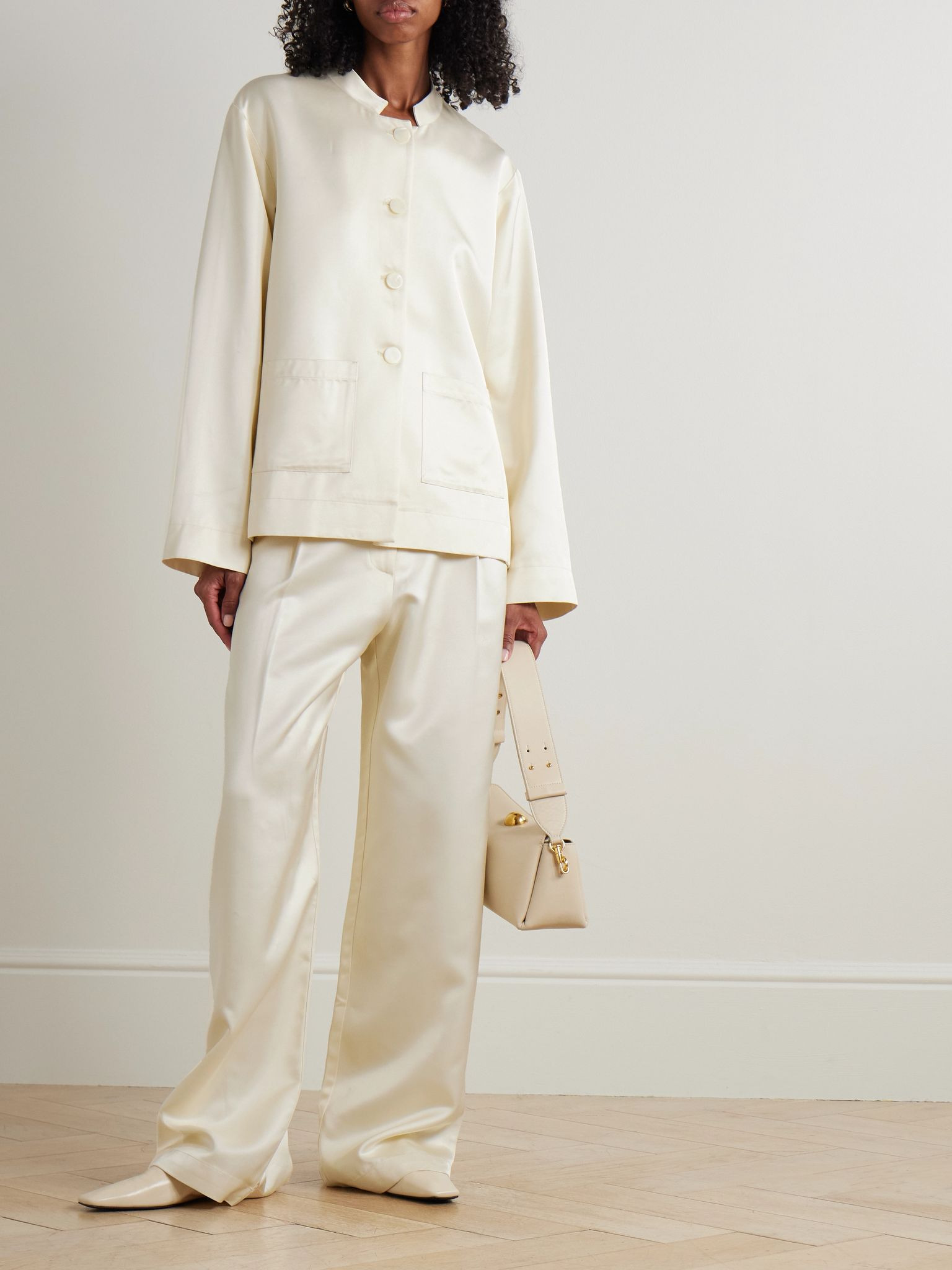 Satin jacket Cream - 2