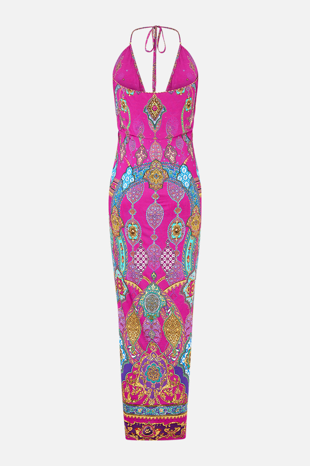 V NECK GATHERED JERSEY DRESS - 7